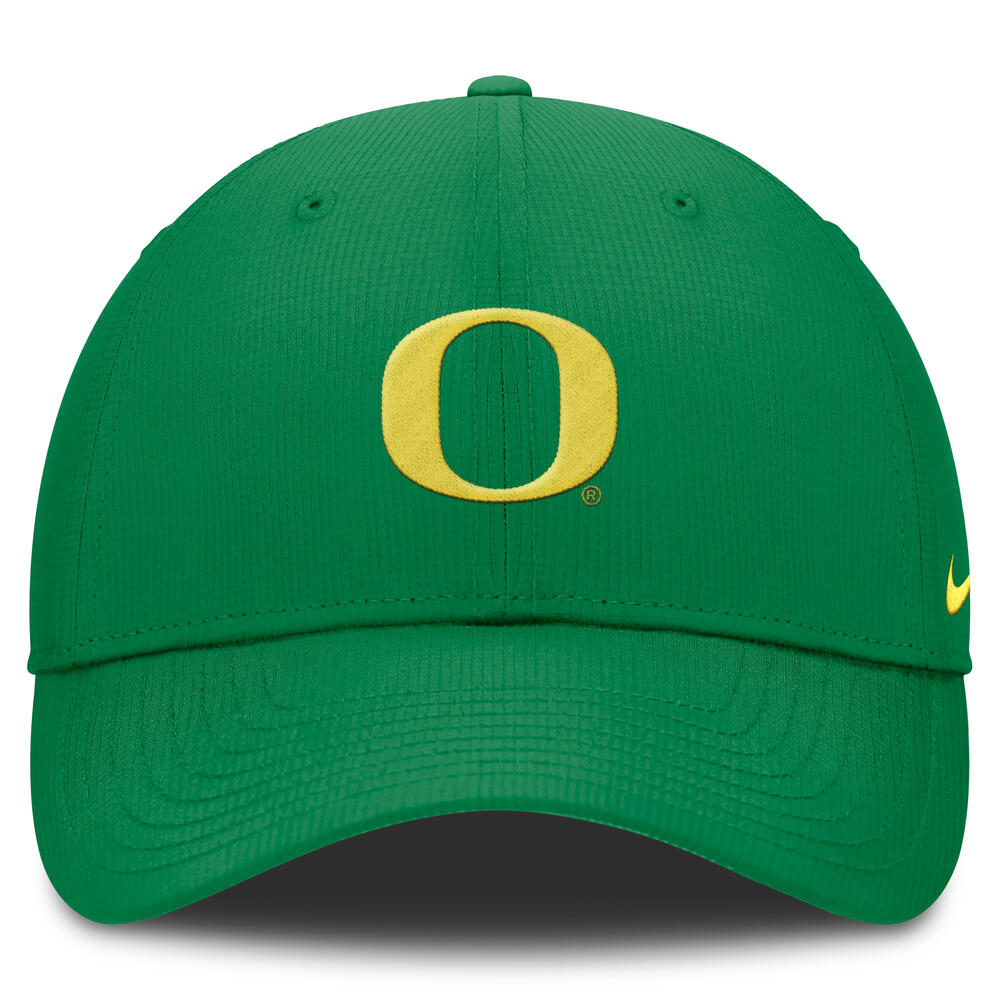 Classic Oregon O, Nike, Green, Curved Bill, Performance/Dri-FIT, Accessories, Unisex, Football, Structured, Sideline, Hat, 799106